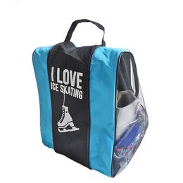 Blue Children Ice Skate Backpack Skating Roller Carry Bag Skate Tote skate bags for kid and adult