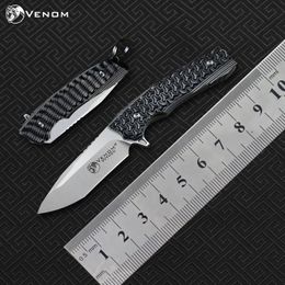 Kevin john VENOM 2 mini small M390 steel titanium alloy zirconium knife tool outdoor tool foldin pocket knives hunting survival knife