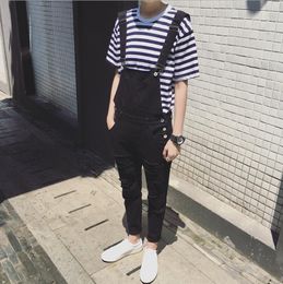 New Fashion Suspender Pants Mens Ripped Denim Bib Overalls Distressed Long Jumpsuit Designer Jeans 292F