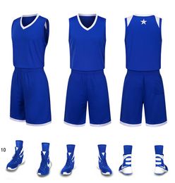 2019 New Blank Basketball jerseys printed logo man size S-XXL cheap price fast shipping good quality Blue 0012r