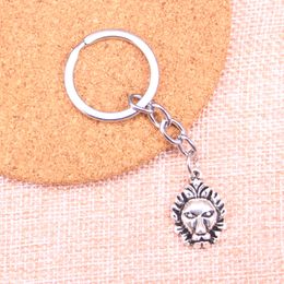 New Keychain 24*16mm angry lion head Pendants DIY Men Car Key Chain Ring Holder Keyring Souvenir Jewellery Gift
