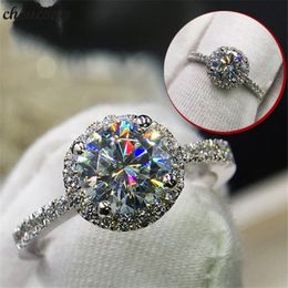 choucong Handmade Elegant Promise Ring 925 sterling Silver Diamond Engagement Wedding Band Rings For Women Fine Jewelry