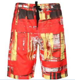 mens quick drying beach pants large size creative printed shorts flag european american summer sports pants flexible stylish swimwear
