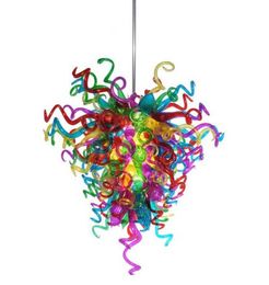 Decorative Christmas Lights Multi Colour Hand Blown Glass Chandelier Light Bedroom LED Bulbs Murano Glass Italian Chandelier