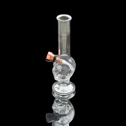 Glass Bong Dab Rig Water Pipes 6.10Inch 14MM Metal Bowl Skull Style Glass Oil Burner Pipe Water Bongs Smoke Water Pipes Accessories