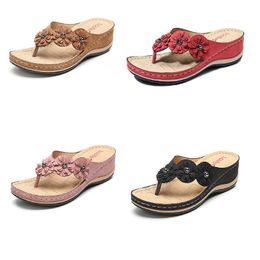 women sandals designer platform shoes floral flip flops high heels sandals summer shoes lady casual slides