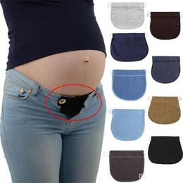 Botón de cinturón embarazada Ajustable Cintura elástica Extension Moda Mujeres Ropa resistente Pantalones 3 5kt UU