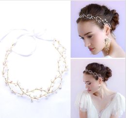 Bridal handmade freshwater pearl tiara wedding dress accessories hair band hair accessories hair accessories