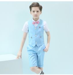 handsome one button peak lapel kid complete designer handsome boy wedding suit boys attire custommade jacketpantstievest a28