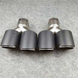 Top quality Matte black Exhaust Pipes Replacement Carbon Fibre Car back system Stainless Steel Muffler tip