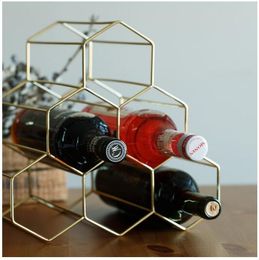 Iron honeycomb grape wine racks Other Kitchen Storage fittings Living room bar cabinet Shop display rack