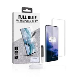 adhesive for screen protector UK - 3D Nano Liquid Full Glue Tempered Glass For Samsung S20 Ultra Note10 S9 S8 Plus Note8 Full Adhesive Screen Protector Case Friendly In Box