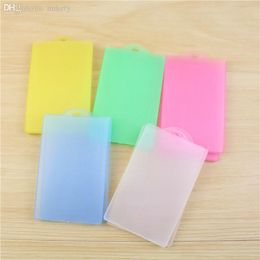 Wholesale-out-size 9.5x5.5 in-size 5.4x8.6 Transparent hard plastic sleeve holder employee's card holder Z5166