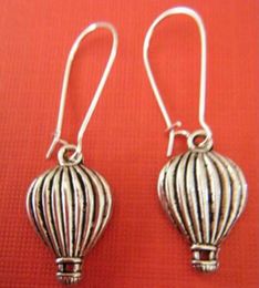HOT Vintage Silver "hot air balloon" Drop Dangle Earrings Women Gift Earring Fashion Jewellery Goth Punk DIY Women Gifts 646