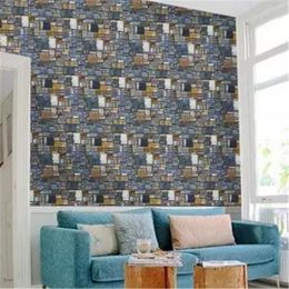 Modern Brick Stone Wall Sticker Removable PVC Living Room Decals Wallpaper