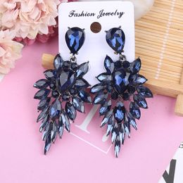 Fashion- Elegant Dress Matching Crystal Dangle Earrings for Women Luxurious Fashion Jewelry Free shipping
