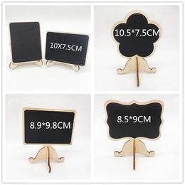 Mini Black Chalkboards Signs Easy to Wipe Out Wood Small Messag Board Signs Place Cards for Wedding Home Party Decoration