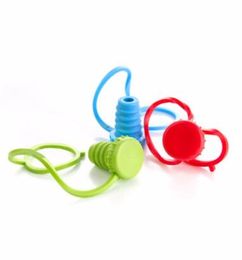 Anti-lost Silicone Bottle Stopper Hanging Button Red Wine Beer Cap Plug Wine stoppers bar tools