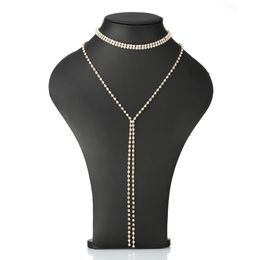 Wholesale- fashion designer super glittering very beautiful luxury choker statement necklace for woman full rhinestone diamond multi layer