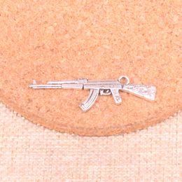 44pcs Charms machine gun assault rifle ak-47 44*15mm Antique Making pendant fit,Vintage Tibetan Silver,DIY Handmade Jewelry