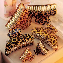 Sale fashion Women Acrylic Hair Claws barrettes Leopard p Accessories Headwear