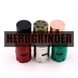 40MM Zinc Alloy Bullet Clip Shape Dry Herb Tobacco Grind Spice Miller Grinder Crusher Grinding Chopped Hand Muller For Bong Handpipe Smoking