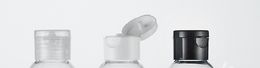 Black / White / Transparent Plastic Flip Top Cap , 20/410 24/410 Cap For Plastic Bottle ( 100 PC/Lot )
