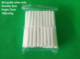 Free Ship 100 sets/lot White Colour Plastic Aromatic Nasal Inhaler Blank Nasal Inhaler Sticks with Best Quality 51mm Cotton Wicks