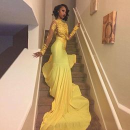 Evening Dress Gorgeous Long Sleeves High Neck Mermaid Prom Dresses Lace Appliques Party Dresses Prom Formal Gowns Women Dresses for Women