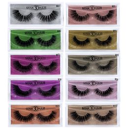 60 pair Mink Lashes 3D Mink Eyelashes 100% Cruelty Natural Lashes Handmade Reusable Natural Eyelashes Popular False Eeye Lashes 10 styles