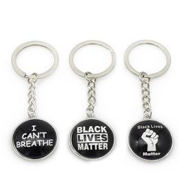 Black Lives Matter Keychains Letters Keyrings Pendant Bag Charms Accessories Jewellery Car Rings Chains Holder Fashion Key Fobs 3 Designs