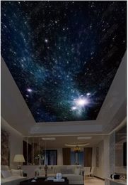 Customized Large 3D photo wallpaper 3d ceiling murals wallpaper Beautiful starry sky HD living room zenith ceiling mural papel de parede