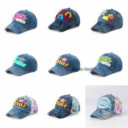 Cartoon Hats Kids Snapback Caps Baseball Cap Boy Denim Cotton Sun Visor Summer Autumn Outdoor Adjustable Mesh Hat