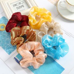 New Solid Colour Elastic Scrunchie For Women Girls Simple Daily Wild Hair Bands Ponytail Holder Hair Wear Hair Accessories