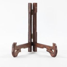 3-7 Inch Tall Wood Display Stand Holder Easels For Plates Photos Tea Tray 5 Size Kitchen Dishes Storage Shelves ZC0581