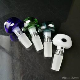 Mushroom Bubble Glass Bongs Accessories   , Glass Smoking Pipes Colourful mini multi-colors Hand Pipes Best Spoon glas