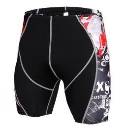 Compression Fitness Men MMA Men's Sports Gym Compression Shorts Quick-drying Breathable Men Bodybuilding Tights Shorts