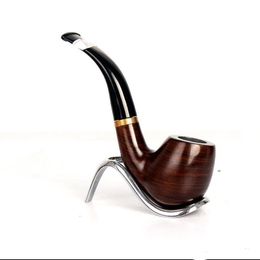 Ebony manual lap, men's portable, exquisite workmanship, pipe smoking accessories.