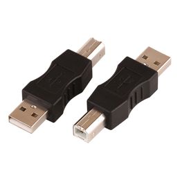 Black USB Male A to B male Printer Scanner Cable Adapter Converter Connector Adaptor