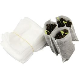 Plant Grow Bags 8*10cm Seedling Pots Biodegradable Non Woven Nursery Bags Home Garden Supply 100pcs/set OOA7897