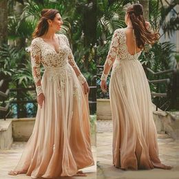 beauty boho beach long wedding dress aline floor length bridal gown beach indian style backless lace vestido de novia sexy deep v neck