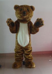 Professional custom Dark Brown Bear Mascot Costume Character Fursuit Mascot Clothes Christmas Halloween Party Fancy Dress