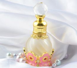 wholesale Elegant Frosted Glass Perfume Bottle Arab Style Essential Oils Dropper Bottle Container Weeding Gift Decoration