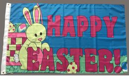Happy Easter Flag Banner 3x5ft Hot Selling Polyester Freeze Flying Hanging Printed Flags for Sale, free shipping