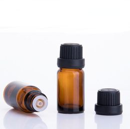 10ml Amber Glass Bottles Wholesale Glass Dropper Bottles 10ml With Euro Dropper For Essential Oil Aromatherapy Cosmetic Container SN2320