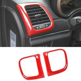 Red ABS Car Air Outlet Centre Console Outlet Decoration Cover For Jeep Grand Cherokee 2011 UP High Quality Auto Interior Accessories