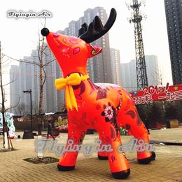 Outdoor Christmas Character Winter Animal Mascot Model Colourful Inflatable Reindeer Balloon For Xmas And New Year Decoration