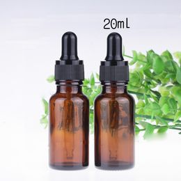 Amber Dropper Bottle 20ml 780pcs 2/3OZ Glass Bottles Essential Oil Display Vial Cosmetic Serum Perfume Container
