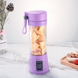 Newest 380ml squeezers Blender Portable Mini Blender plug-in Juicer Bottle Electric Juicer Bottle Fruit Juicer Cup Vegetable Tools T2I5323