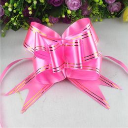 Customized christmas gift wrapping pull butterfly bow ribbons Wedding Car Decoration Flowers pvc pull flower one bag 10 pieces